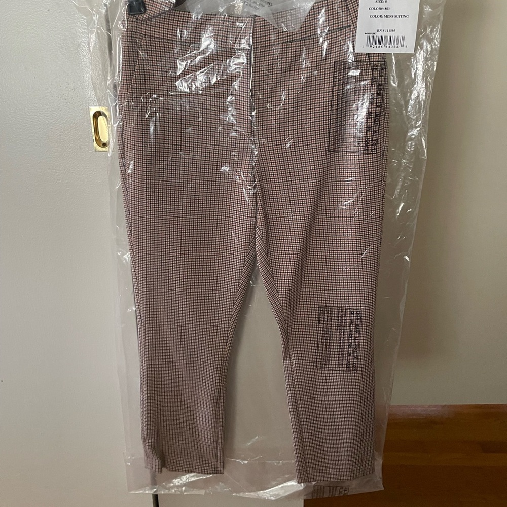 NWT Tory Burch plaid Phoebe pant.